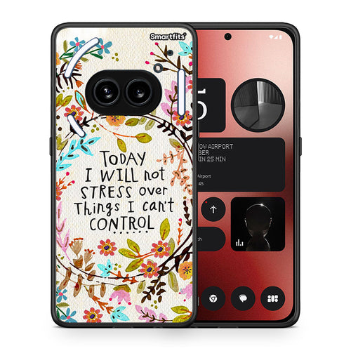 Θήκη Nothing Phone 2a Stress Over από τη Smartfits με σχέδιο στο πίσω μέρος και μαύρο περίβλημα | Nothing Phone 2a Stress Over case with colorful back and black bezels