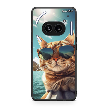 Nothing Phone 2a Summer Cat θήκη από τη Smartfits με σχέδιο στο πίσω μέρος και μαύρο περίβλημα | Smartphone case with colorful back and black bezels by Smartfits