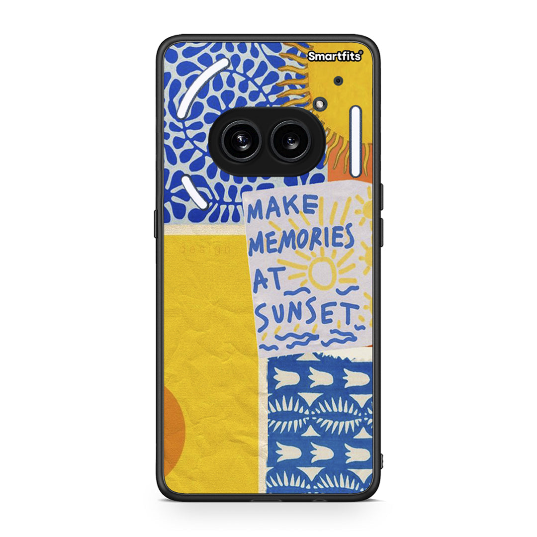 Nothing Phone 2a Sunset Memories Θήκη από τη Smartfits με σχέδιο στο πίσω μέρος και μαύρο περίβλημα | Smartphone case with colorful back and black bezels by Smartfits