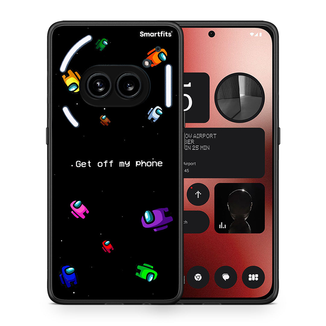 Θήκη Nothing Phone 2a AFK Text από τη Smartfits με σχέδιο στο πίσω μέρος και μαύρο περίβλημα | Nothing Phone 2a AFK Text case with colorful back and black bezels