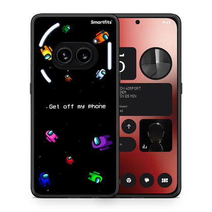 Θήκη Nothing Phone 2a AFK Text από τη Smartfits με σχέδιο στο πίσω μέρος και μαύρο περίβλημα | Nothing Phone 2a AFK Text case with colorful back and black bezels