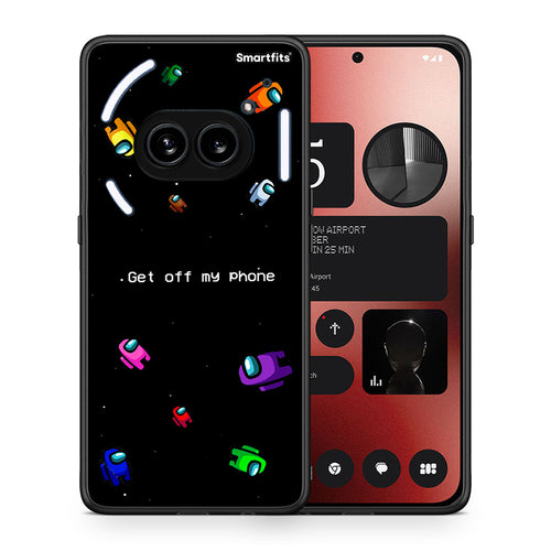 Θήκη Nothing Phone 2a AFK Text από τη Smartfits με σχέδιο στο πίσω μέρος και μαύρο περίβλημα | Nothing Phone 2a AFK Text case with colorful back and black bezels
