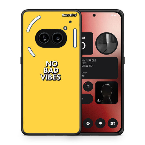 Θήκη Nothing Phone 2a Vibes Text από τη Smartfits με σχέδιο στο πίσω μέρος και μαύρο περίβλημα | Nothing Phone 2a Vibes Text case with colorful back and black bezels