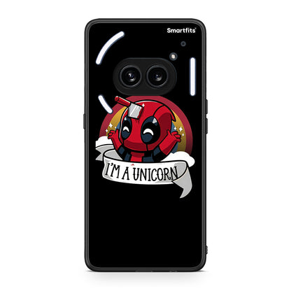 Nothing Phone 2a Unicorn Deadpool θήκη από τη Smartfits με σχέδιο στο πίσω μέρος και μαύρο περίβλημα | Smartphone case with colorful back and black bezels by Smartfits