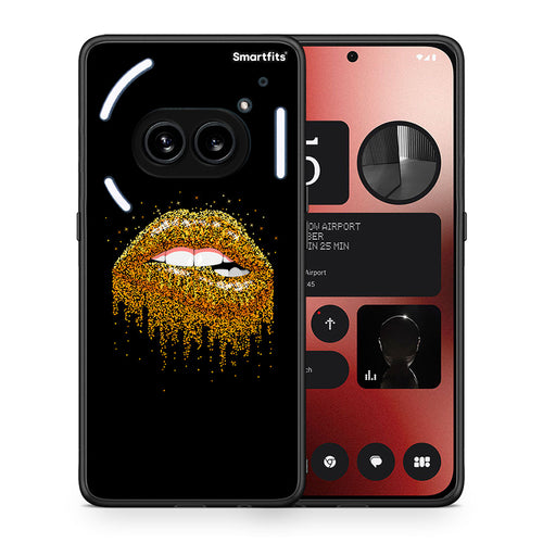 Θήκη Nothing Phone 2a Golden Valentine από τη Smartfits με σχέδιο στο πίσω μέρος και μαύρο περίβλημα | Nothing Phone 2a Golden Valentine case with colorful back and black bezels