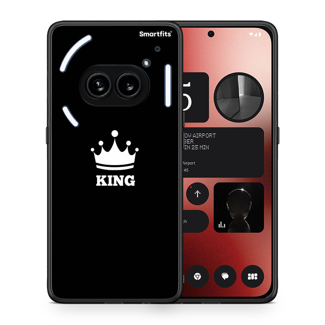 Θήκη Nothing Phone 2a King Valentine από τη Smartfits με σχέδιο στο πίσω μέρος και μαύρο περίβλημα | Nothing Phone 2a King Valentine case with colorful back and black bezels