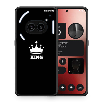 Θήκη Nothing Phone 2a King Valentine από τη Smartfits με σχέδιο στο πίσω μέρος και μαύρο περίβλημα | Nothing Phone 2a King Valentine case with colorful back and black bezels