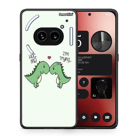 Θήκη Nothing Phone 2a Rex Valentine από τη Smartfits με σχέδιο στο πίσω μέρος και μαύρο περίβλημα | Nothing Phone 2a Rex Valentine case with colorful back and black bezels