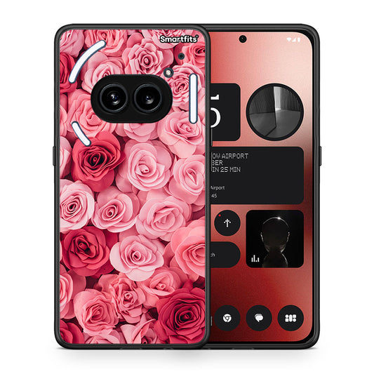 Θήκη Nothing Phone 2a RoseGarden Valentine από τη Smartfits με σχέδιο στο πίσω μέρος και μαύρο περίβλημα | Nothing Phone 2a RoseGarden Valentine case with colorful back and black bezels