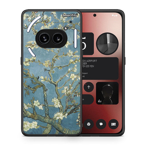 Θήκη Nothing Phone 2a White Blossoms από τη Smartfits με σχέδιο στο πίσω μέρος και μαύρο περίβλημα | Nothing Phone 2a White Blossoms case with colorful back and black bezels