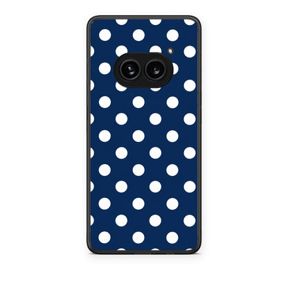 Θήκη Nothing Phone 2a White Large Polka Dots on Navy από τη Smartfits με σχέδιο στο πίσω μέρος και μαύρο περίβλημα | Nothing Phone 2a White Large Polka Dots on Navy case with colorful back and black bezels