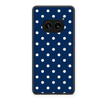 Θήκη Nothing Phone 2a White Small Polka Dots on Navy από τη Smartfits με σχέδιο στο πίσω μέρος και μαύρο περίβλημα | Nothing Phone 2a White Small Polka Dots on Navy case with colorful back and black bezels