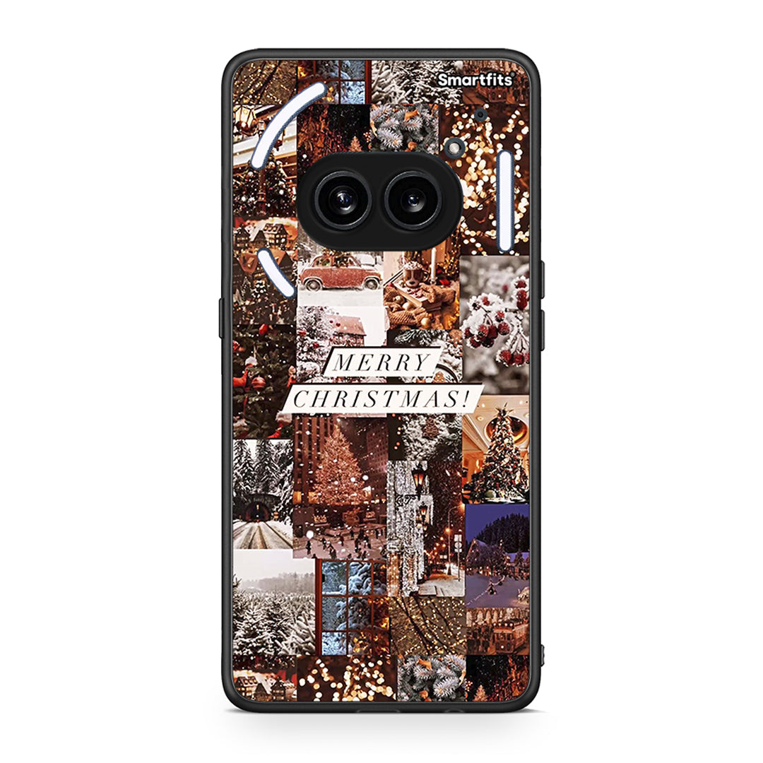 Nothing Phone 2a Xmas Collage θήκη από τη Smartfits με σχέδιο στο πίσω μέρος και μαύρο περίβλημα | Smartphone case with colorful back and black bezels by Smartfits
