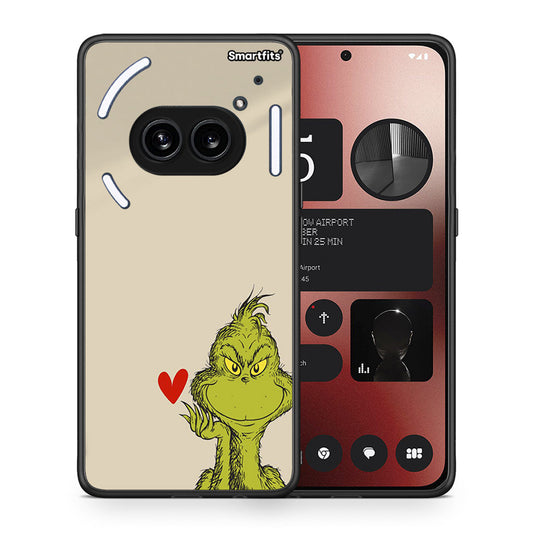 Θήκη Nothing Phone 2a Xmas Grinch από τη Smartfits με σχέδιο στο πίσω μέρος και μαύρο περίβλημα | Nothing Phone 2a Xmas Grinch case with colorful back and black bezels
