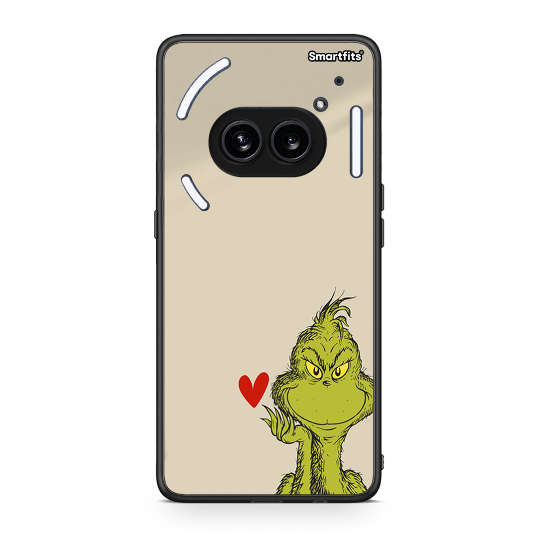 Nothing Phone 2a Xmas Grinch θήκη από τη Smartfits με σχέδιο στο πίσω μέρος και μαύρο περίβλημα | Smartphone case with colorful back and black bezels by Smartfits