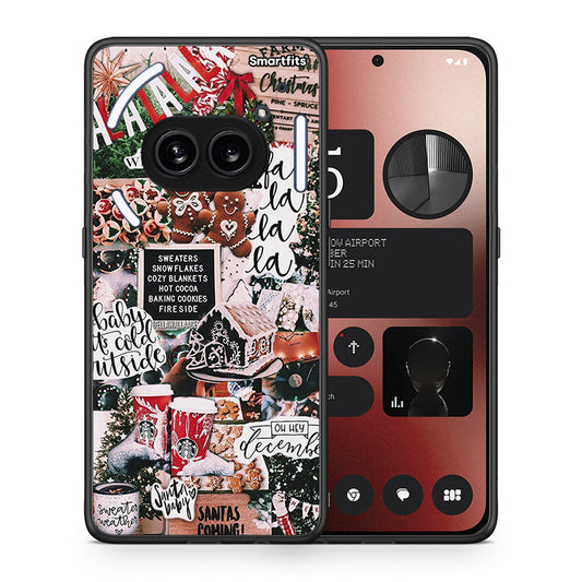 Θήκη Nothing Phone 2a Xmas Habbits από τη Smartfits με σχέδιο στο πίσω μέρος και μαύρο περίβλημα | Nothing Phone 2a Xmas Habbits case with colorful back and black bezels