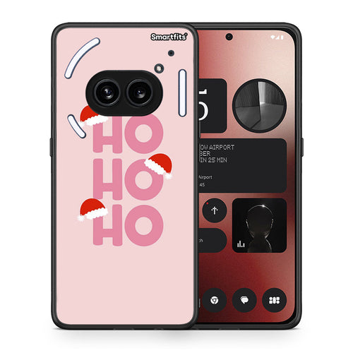 Θήκη Nothing Phone 2a Xmas Ho Ho Ho από τη Smartfits με σχέδιο στο πίσω μέρος και μαύρο περίβλημα | Nothing Phone 2a Xmas Ho Ho Ho case with colorful back and black bezels