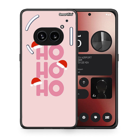 Θήκη Nothing Phone 2a Xmas Ho Ho Ho από τη Smartfits με σχέδιο στο πίσω μέρος και μαύρο περίβλημα | Nothing Phone 2a Xmas Ho Ho Ho case with colorful back and black bezels