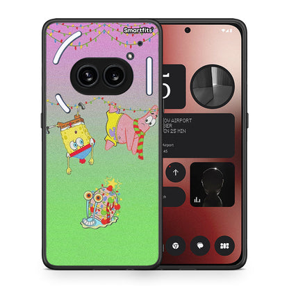 Θήκη Nothing Phone 2a Xmas Lights από τη Smartfits με σχέδιο στο πίσω μέρος και μαύρο περίβλημα | Nothing Phone 2a Xmas Lights case with colorful back and black bezels
