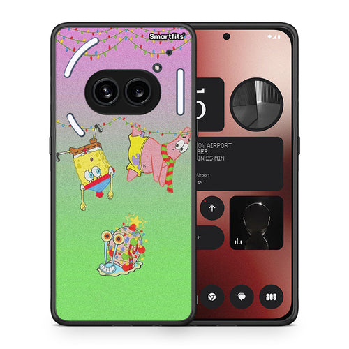 Θήκη Nothing Phone 2a Xmas Lights από τη Smartfits με σχέδιο στο πίσω μέρος και μαύρο περίβλημα | Nothing Phone 2a Xmas Lights case with colorful back and black bezels