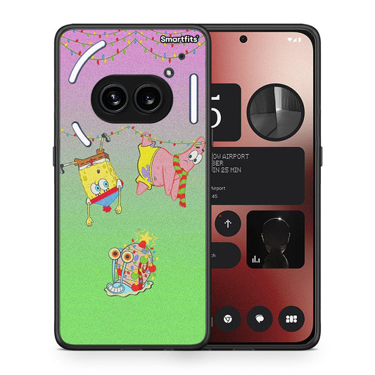 Θήκη Nothing Phone 2a Xmas Lights από τη Smartfits με σχέδιο στο πίσω μέρος και μαύρο περίβλημα | Nothing Phone 2a Xmas Lights case with colorful back and black bezels