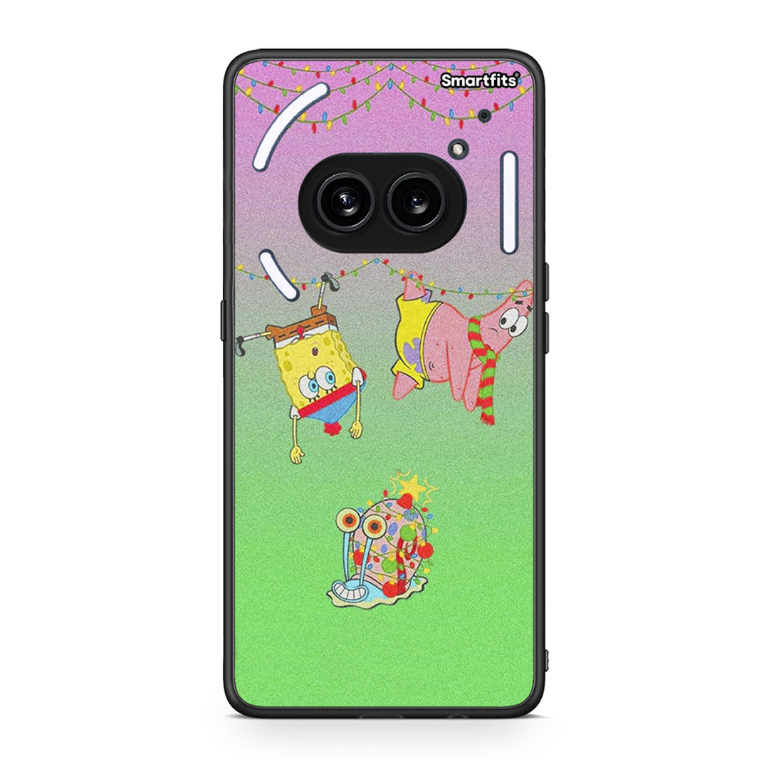 Nothing Phone 2a Xmas Lights θήκη από τη Smartfits με σχέδιο στο πίσω μέρος και μαύρο περίβλημα | Smartphone case with colorful back and black bezels by Smartfits