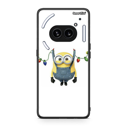 Nothing Phone 2a Xmas Minion Lights θήκη από τη Smartfits με σχέδιο στο πίσω μέρος και μαύρο περίβλημα | Smartphone case with colorful back and black bezels by Smartfits