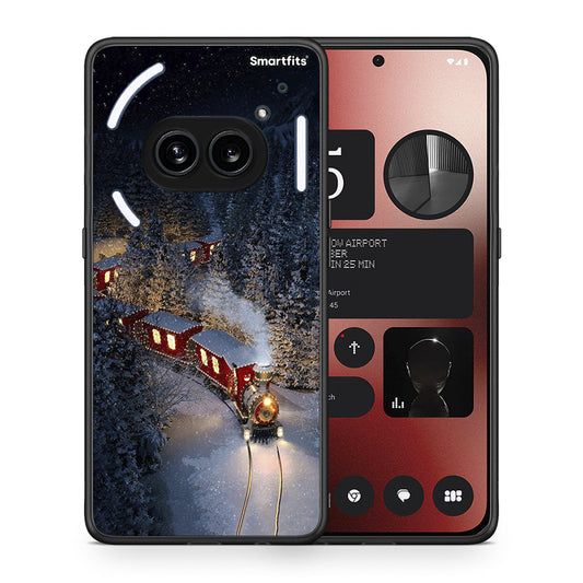 Θήκη Nothing Phone 2a Xmas Train από τη Smartfits με σχέδιο στο πίσω μέρος και μαύρο περίβλημα | Nothing Phone 2a Xmas Train case with colorful back and black bezels