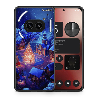 Θήκη Nothing Phone 2a Xmas Village από τη Smartfits με σχέδιο στο πίσω μέρος και μαύρο περίβλημα | Nothing Phone 2a Xmas Village case with colorful back and black bezels