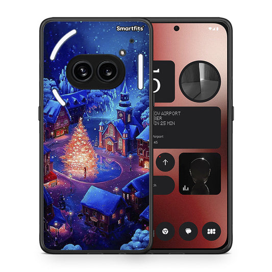 Θήκη Nothing Phone 2a Xmas Village από τη Smartfits με σχέδιο στο πίσω μέρος και μαύρο περίβλημα | Nothing Phone 2a Xmas Village case with colorful back and black bezels