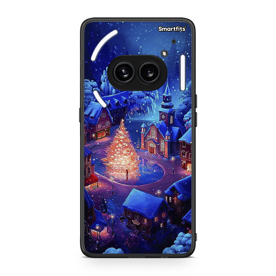 Nothing Phone 2a Xmas Village θήκη από τη Smartfits με σχέδιο στο πίσω μέρος και μαύρο περίβλημα | Smartphone case with colorful back and black bezels by Smartfits