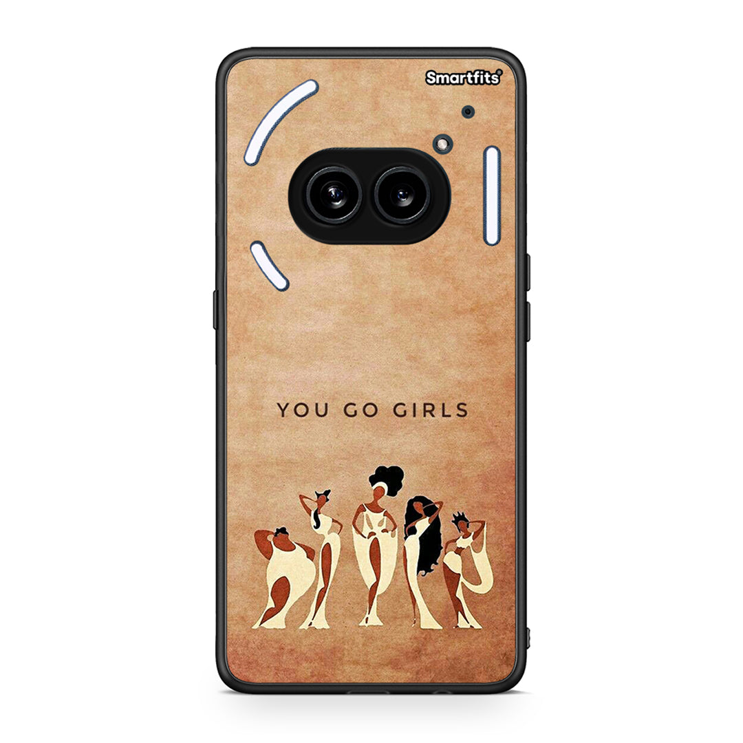 Nothing Phone 2a You Go Girl θήκη από τη Smartfits με σχέδιο στο πίσω μέρος και μαύρο περίβλημα | Smartphone case with colorful back and black bezels by Smartfits