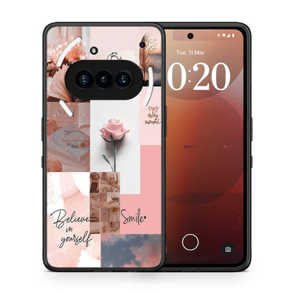 Θήκη Nothing Phone 3a Aesthetic Collage από τη Smartfits με σχέδιο στο πίσω μέρος και μαύρο περίβλημα | Nothing Phone 3a Aesthetic Collage case with colorful back and black bezels