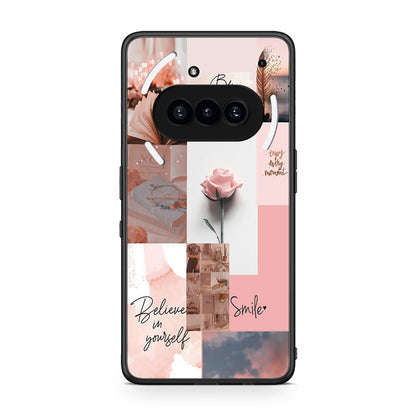 Nothing Phone 3a Aesthetic Collage θήκη από τη Smartfits με σχέδιο στο πίσω μέρος και μαύρο περίβλημα | Smartphone case with colorful back and black bezels by Smartfits