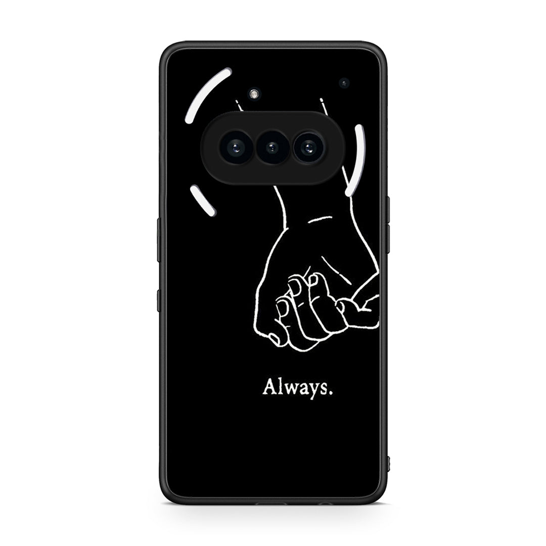 Nothing Phone 3a Always & Forever 1 Θήκη Αγίου Βαλεντίνου από τη Smartfits με σχέδιο στο πίσω μέρος και μαύρο περίβλημα | Smartphone case with colorful back and black bezels by Smartfits