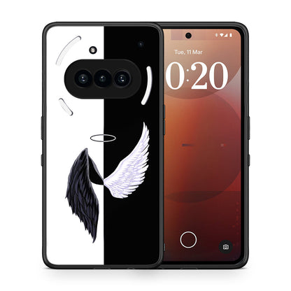 Θήκη Nothing Phone 3a Angels Demons από τη Smartfits με σχέδιο στο πίσω μέρος και μαύρο περίβλημα | Nothing Phone 3a Angels Demons case with colorful back and black bezels