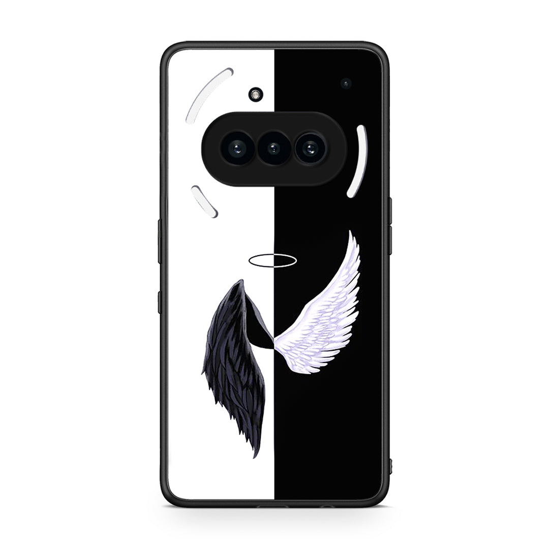 Nothing Phone 3a Angels Demons θήκη από τη Smartfits με σχέδιο στο πίσω μέρος και μαύρο περίβλημα | Smartphone case with colorful back and black bezels by Smartfits