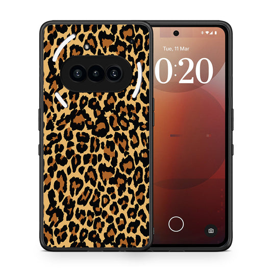 Θήκη Nothing Phone 3a Leopard Animal από τη Smartfits με σχέδιο στο πίσω μέρος και μαύρο περίβλημα | Nothing Phone 3a Leopard Animal case with colorful back and black bezels