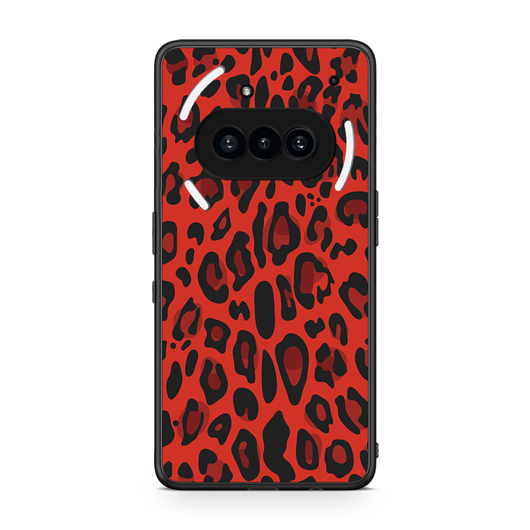 4 - Nothing Phone 3a Red Leopard Animal case, cover, bumper