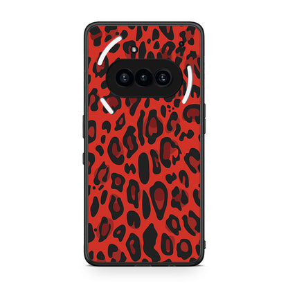 4 - Nothing Phone 3a Red Leopard Animal case, cover, bumper