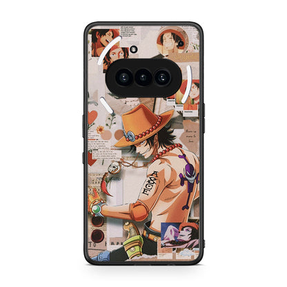 Nothing Phone 3a Anime Collage θήκη από τη Smartfits με σχέδιο στο πίσω μέρος και μαύρο περίβλημα | Smartphone case with colorful back and black bezels by Smartfits