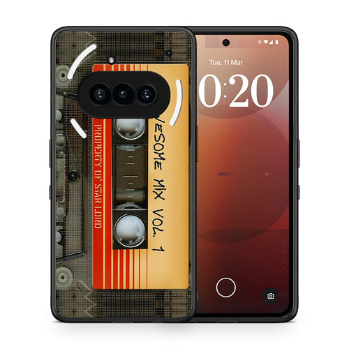 Θήκη Nothing Phone 3a Awesome Mix από τη Smartfits με σχέδιο στο πίσω μέρος και μαύρο περίβλημα | Nothing Phone 3a Awesome Mix case with colorful back and black bezels