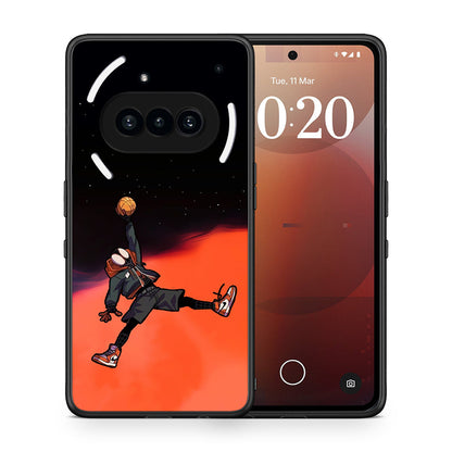 Θήκη Nothing Phone 3a Basketball Hero από τη Smartfits με σχέδιο στο πίσω μέρος και μαύρο περίβλημα | Nothing Phone 3a Basketball Hero case with colorful back and black bezels