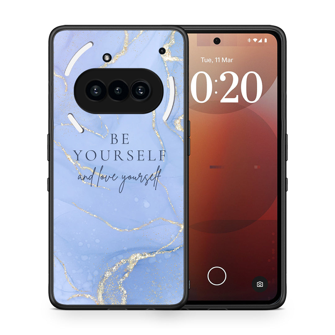 Θήκη Nothing Phone 3a Be Yourself από τη Smartfits με σχέδιο στο πίσω μέρος και μαύρο περίβλημα | Nothing Phone 3a Be Yourself case with colorful back and black bezels