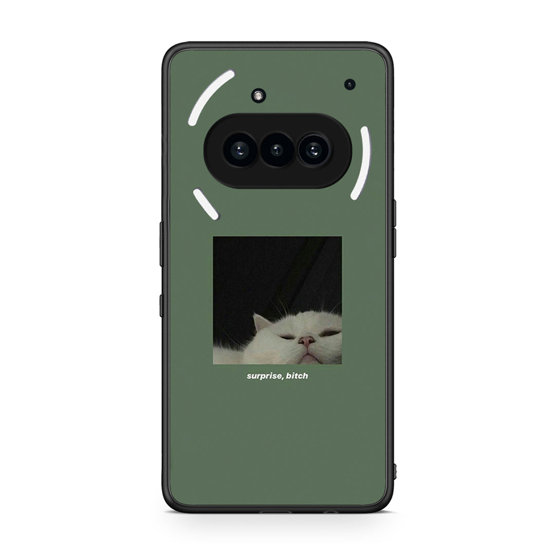 Nothing Phone 3a Bitch Surprise θήκη από τη Smartfits με σχέδιο στο πίσω μέρος και μαύρο περίβλημα | Smartphone case with colorful back and black bezels by Smartfits