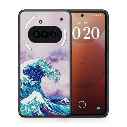 Θήκη Nothing Phone 3a Blue Waves από τη Smartfits με σχέδιο στο πίσω μέρος και μαύρο περίβλημα | Nothing Phone 3a Blue Waves case with colorful back and black bezels