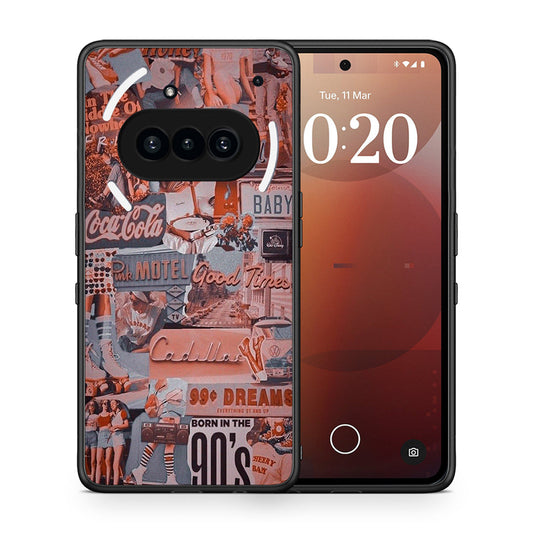 Θήκη Nothing Phone 3a Born In 90s από τη Smartfits με σχέδιο στο πίσω μέρος και μαύρο περίβλημα | Nothing Phone 3a Born In 90s case with colorful back and black bezels
