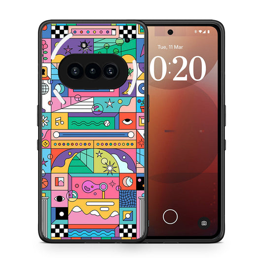 Θήκη Nothing Phone 3a Bubbles Soap από τη Smartfits με σχέδιο στο πίσω μέρος και μαύρο περίβλημα | Nothing Phone 3a Bubbles Soap case with colorful back and black bezels