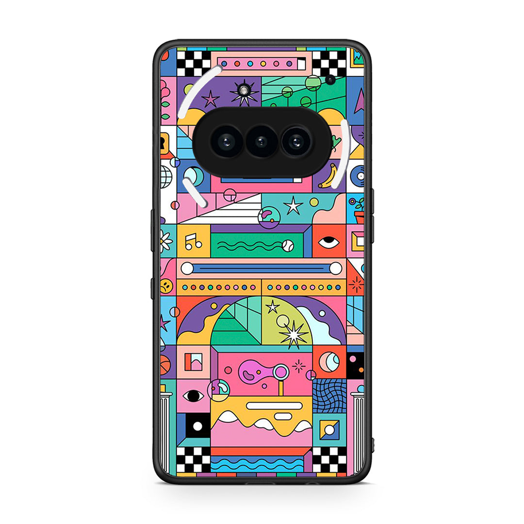 Nothing Phone 3a Bubbles Soap θήκη από τη Smartfits με σχέδιο στο πίσω μέρος και μαύρο περίβλημα | Smartphone case with colorful back and black bezels by Smartfits