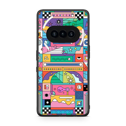 Nothing Phone 3a Bubbles Soap θήκη από τη Smartfits με σχέδιο στο πίσω μέρος και μαύρο περίβλημα | Smartphone case with colorful back and black bezels by Smartfits